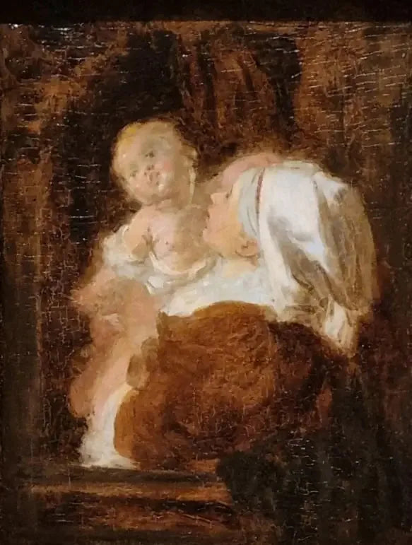 Nuori nainen ja lapsi - Jean-Honoré Fragonard