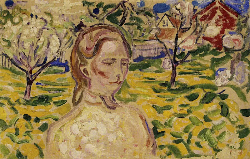 Nuori Nainen ja Renonkelit - Edvard Munch