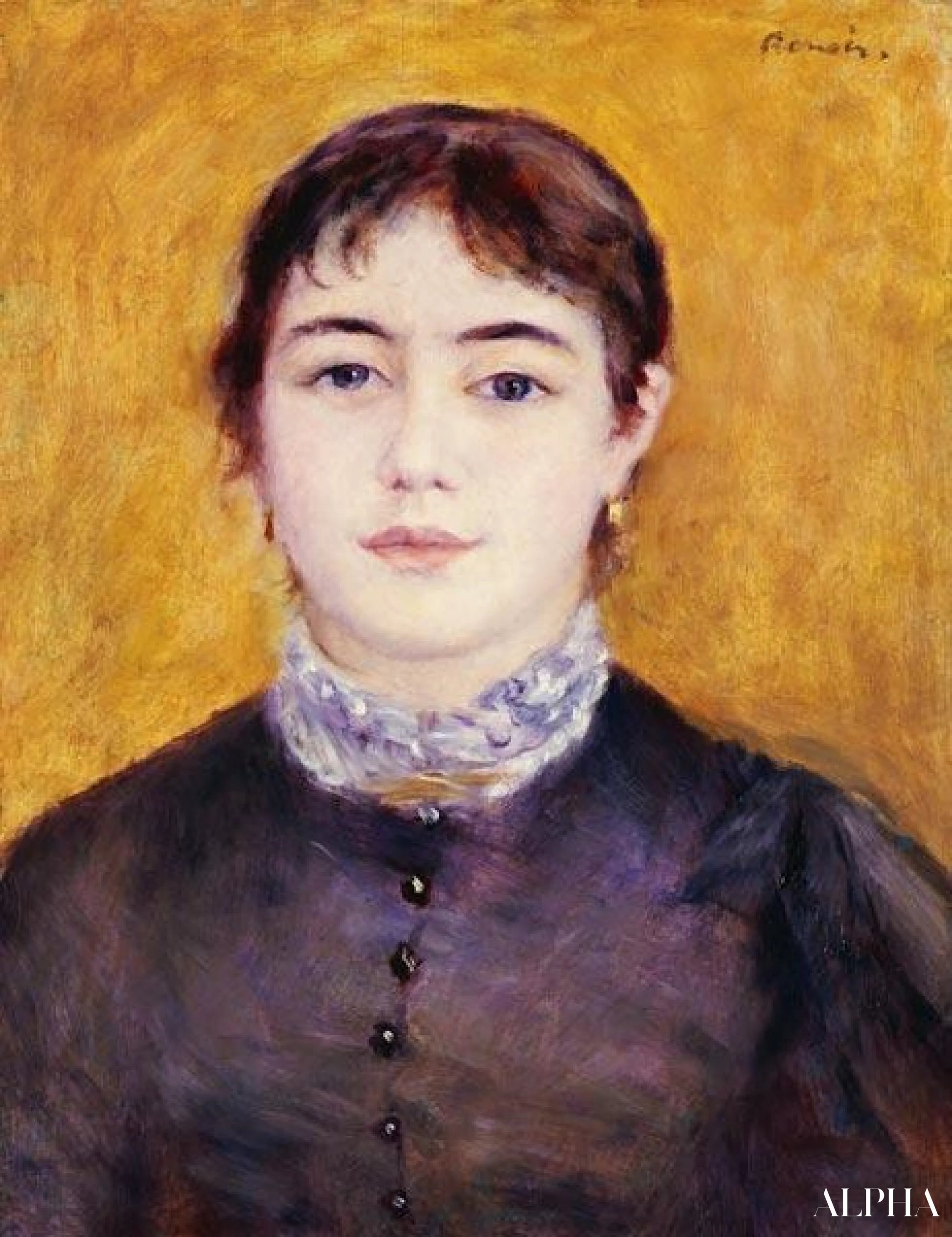 Nuori nainen sinisessä - Pierre-Auguste Renoir - Taulujen ja korkealaatuisten maalauksien reproduktiot