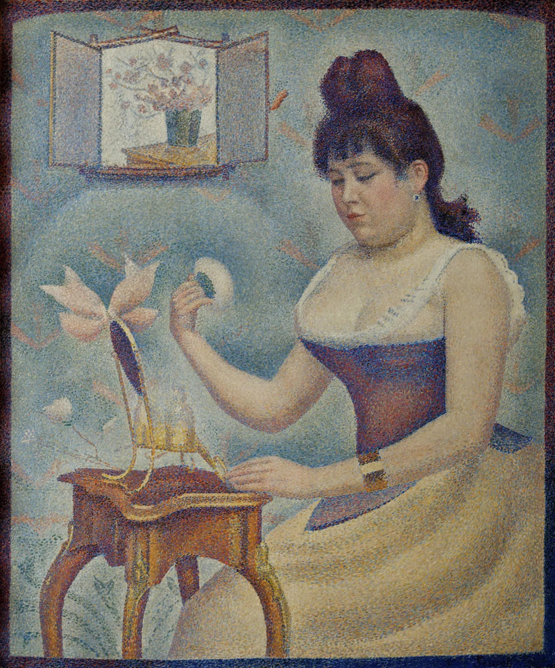 Nuori nainen puuteroimassa - Georges Seurat