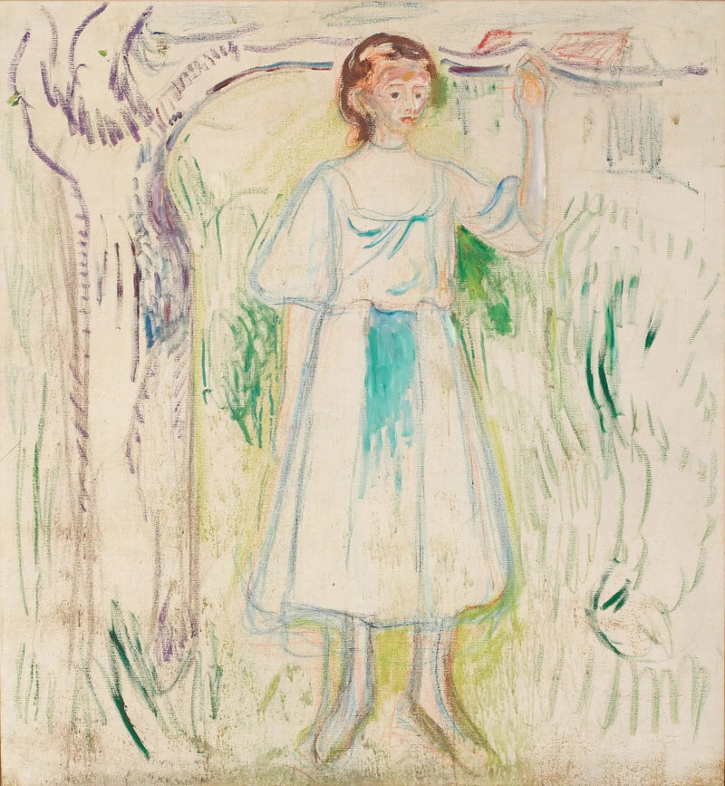 Nuori nainen puun alla - Edvard Munch