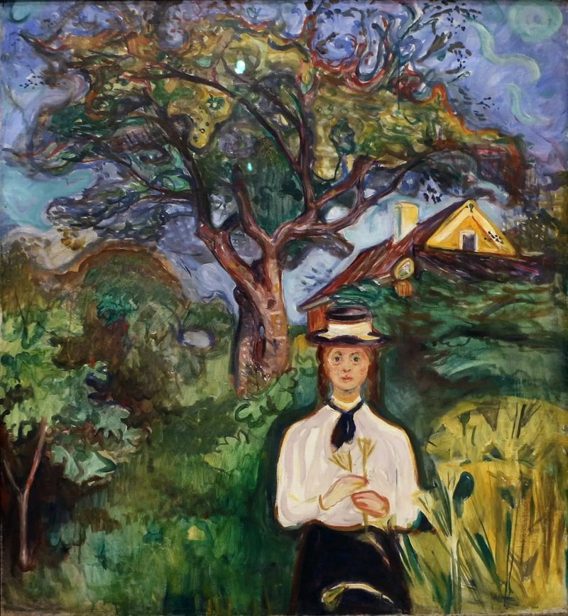 Nuori Nainen omenapuun alla - Edvard Munch