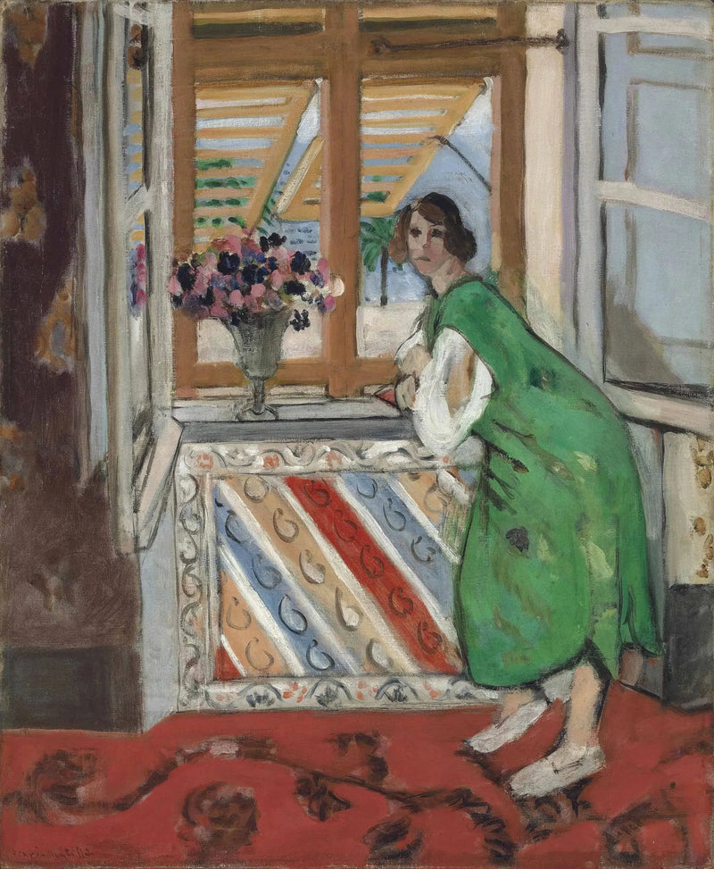 Nuori tyttö maurilaisessa, vihreä mekko - Henri Matisse