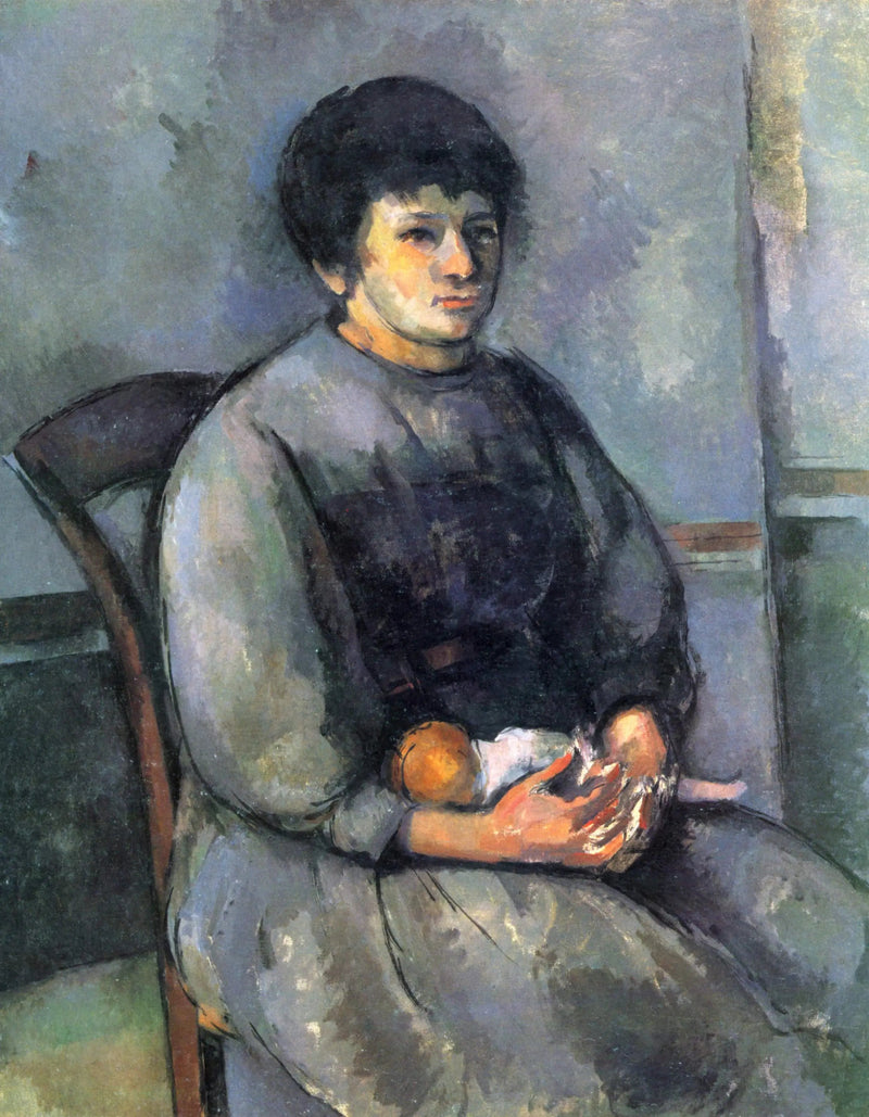 Nuori tyttö nuken kanssa - Paul Cézanne
