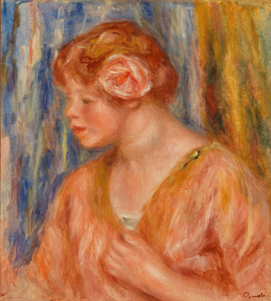 Nuori tyttö ruusun kanssa - Pierre-Auguste Renoir