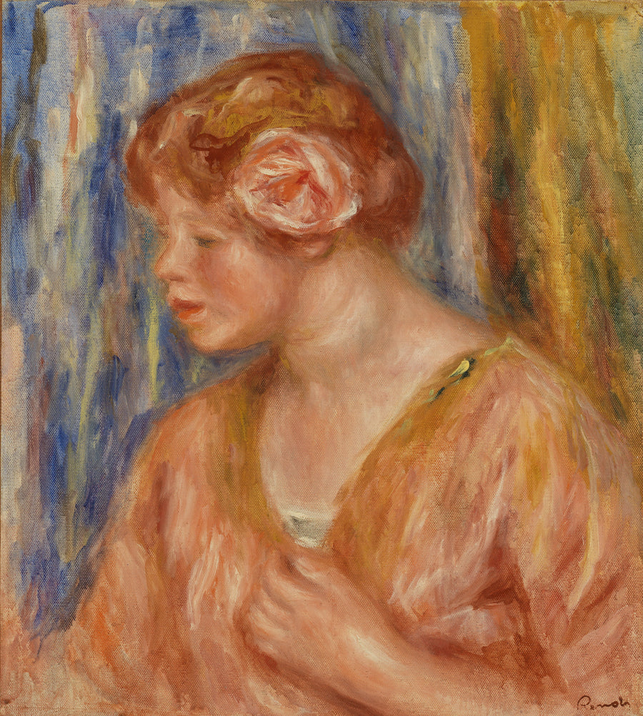 Nuori tyttö ruusun kanssa - Pierre-Auguste Renoir