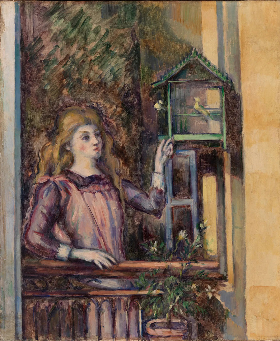 Nuori tyttö lintuhäkissä - Paul Cézanne