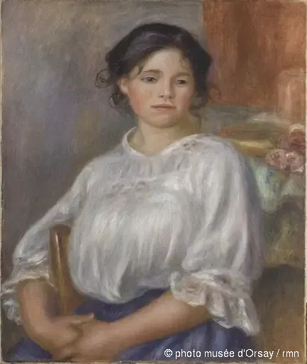 Nuori tyttö istumassa - Pierre-Auguste Renoir
