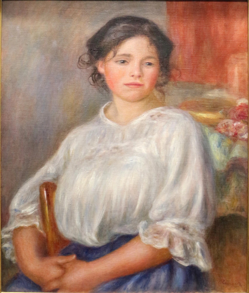 Nuori tyttö istumassa - Pierre-Auguste Renoir