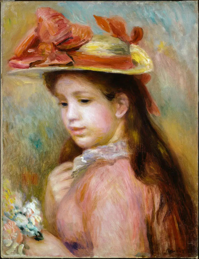 Nuori tyttö hatulla - Pierre-Auguste Renoir