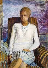Nuori tyttö valkoisessa korsettissa (Mlle Leïla Claude Anet) - Pierre Bonnard