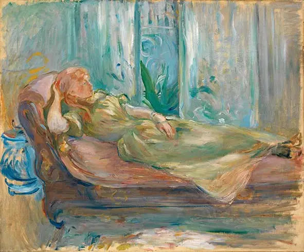 Jeune Fille au divan - Berthe Morisot image 1 copie peinte à la main à l’huile