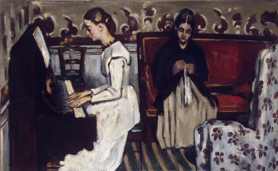 Nuori tyttö pianon ääressä - Paul Cézanne