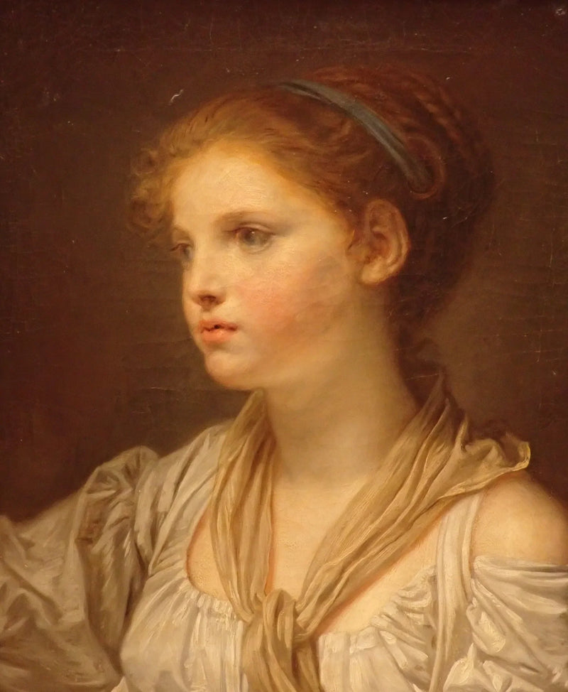 Nuori tyttö sinisellä nauhalla - Jean-Baptiste Greuze