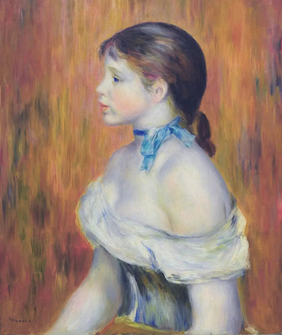 Nuori tyttö sinisellä nauhalla - Pierre-Auguste Renoir