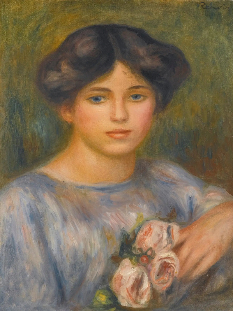 Nuori tyttö ruusujen kanssa - Pierre-Auguste Renoir