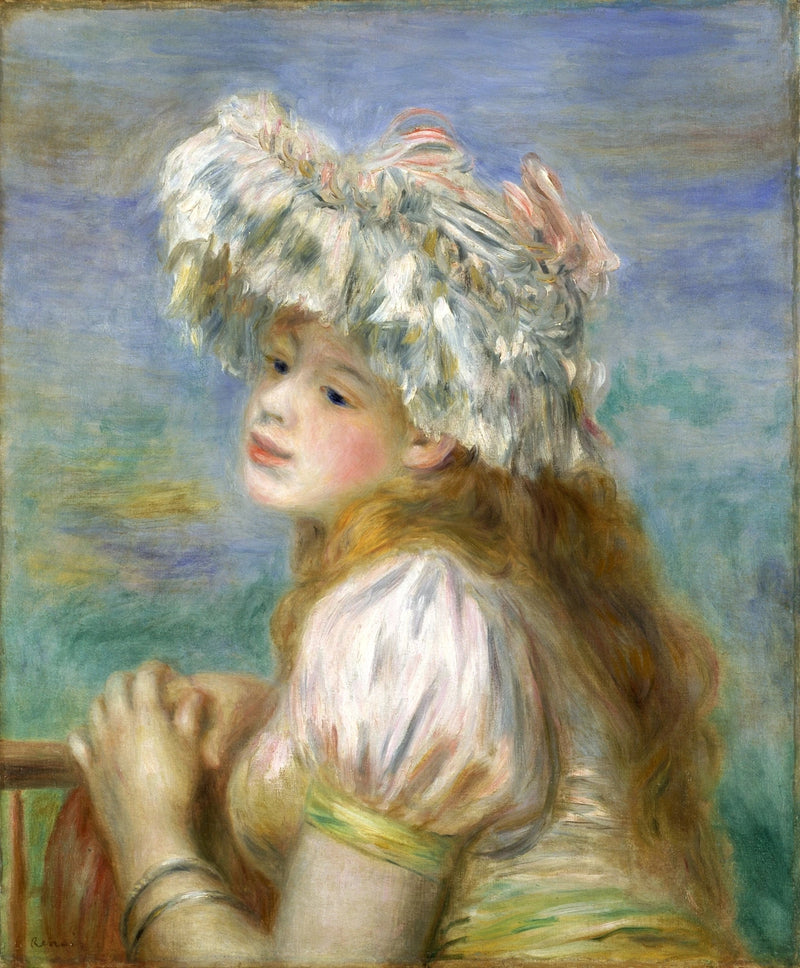 Nuori tyttö pitsikampauksella - Pierre-Auguste Renoir