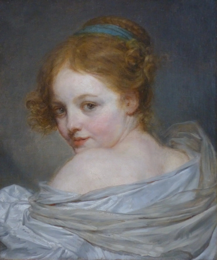 Nuori tyttö selkäpuolelta - Jean-Baptiste Greuze
