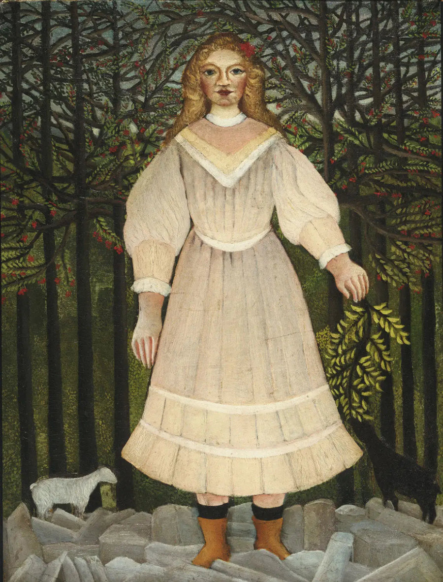 Nuori tyttö roosassa - Henri Rousseau