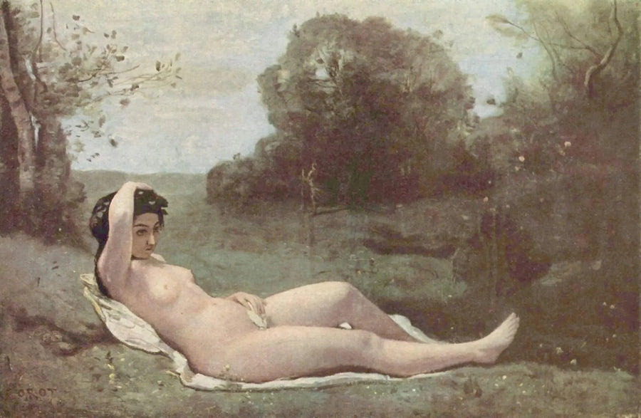 Nuori tyttö vihreässä - Jean-Baptiste Camille Corot