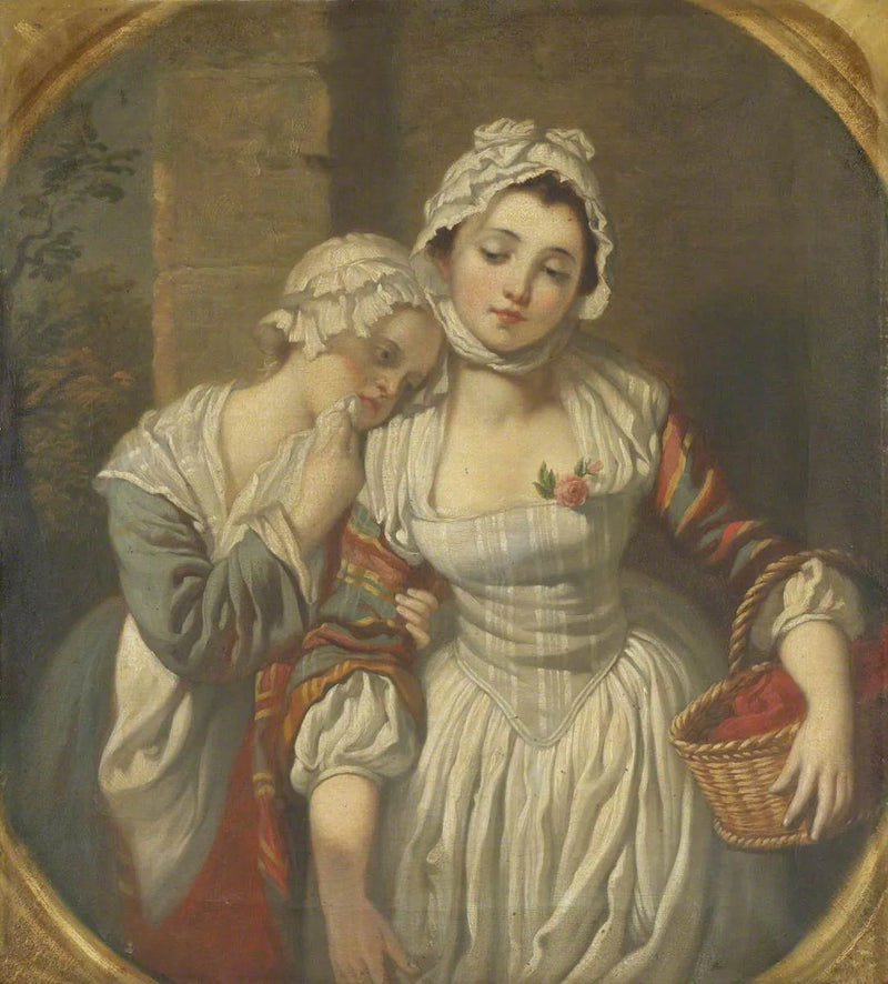 Nuori tyttö ja hänen palvelijansa - Jean-Baptiste Greuze