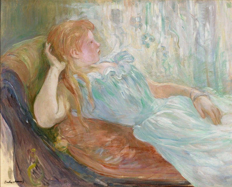 Nuori tyttö makaa - Berthe Morisot
