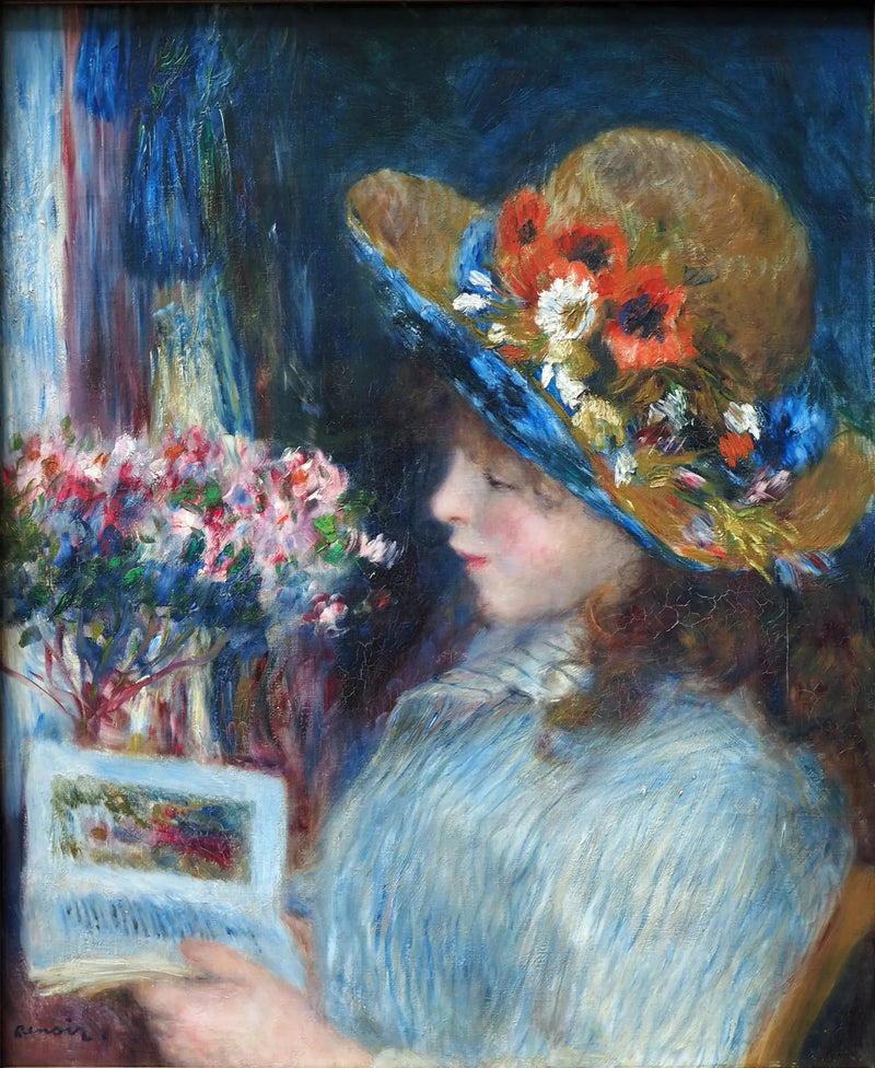 Nuori tyttö lukemassa - Pierre-Auguste Renoir