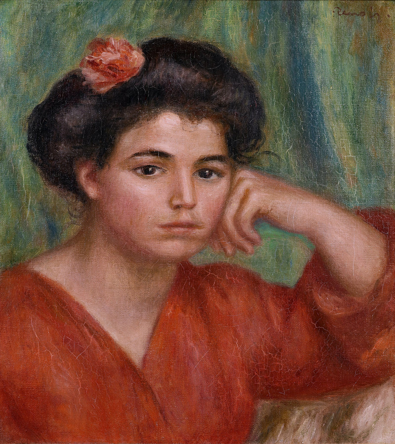 Nuori tyttö ruusun kanssa - Pierre-Auguste Renoir