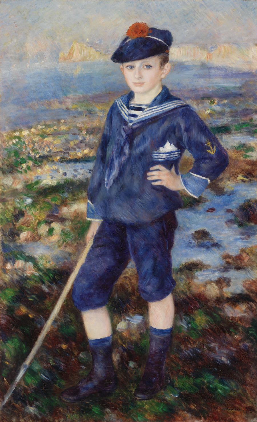 Nuori poika Yportin rannalla - Pierre-Auguste Renoir