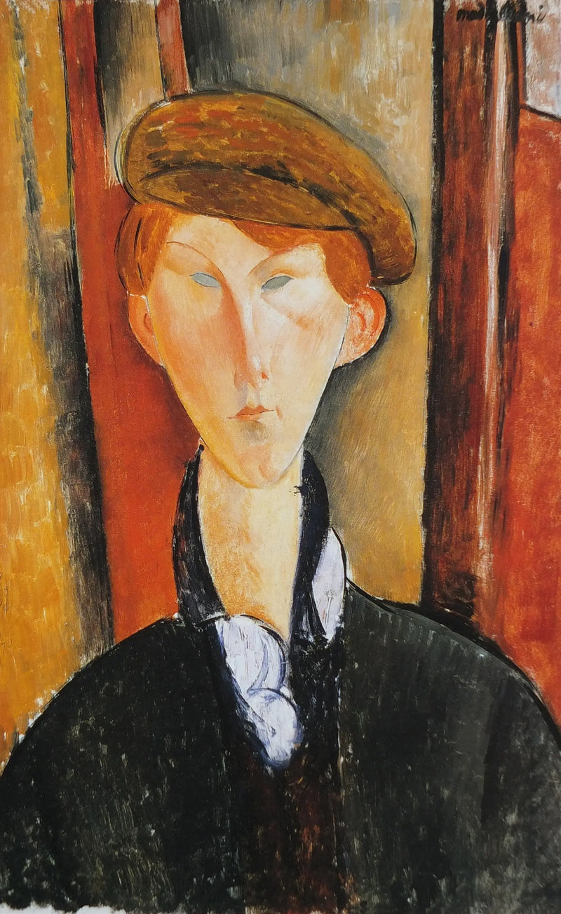 Nuori mies lippalakki päässä - Amedeo Modigliani