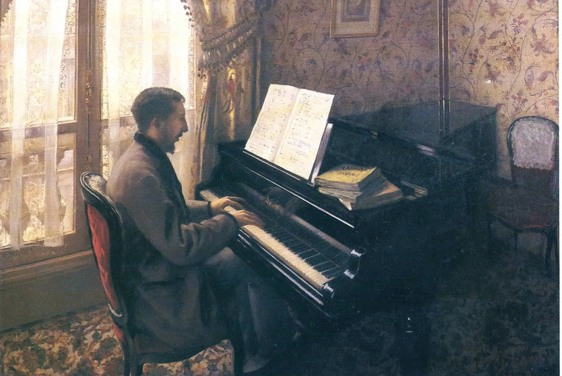 Nuori mies pianolla (Martial Caillebotte) - Gustave Caillebotte