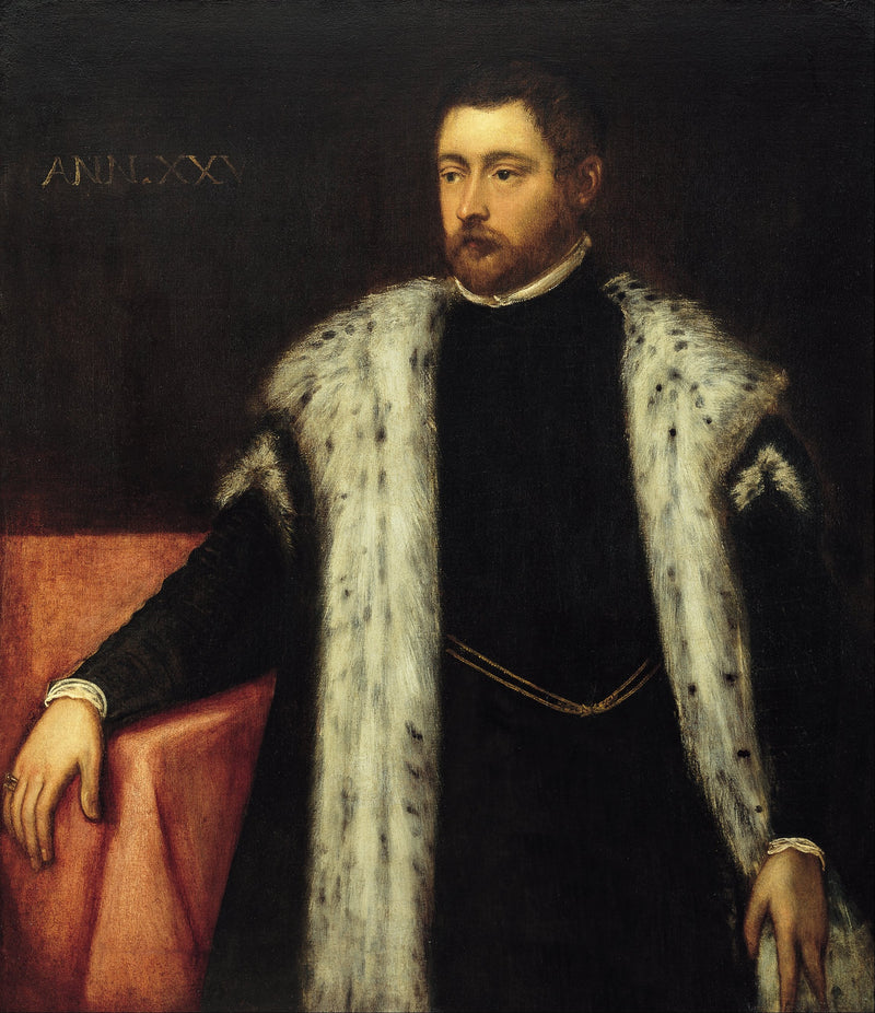 Viisikymppinen nuori mies karvavuoritetussa takissa - Jacopo Tintoretto