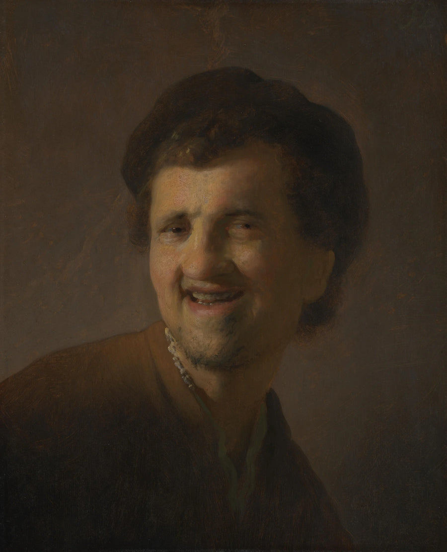 Nuoren naisen hymyilevä rintakuva - Rembrandt