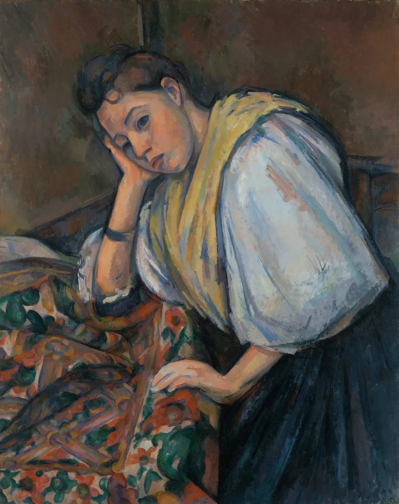 Nuori italialainen nojaamassa - Paul Cézanne