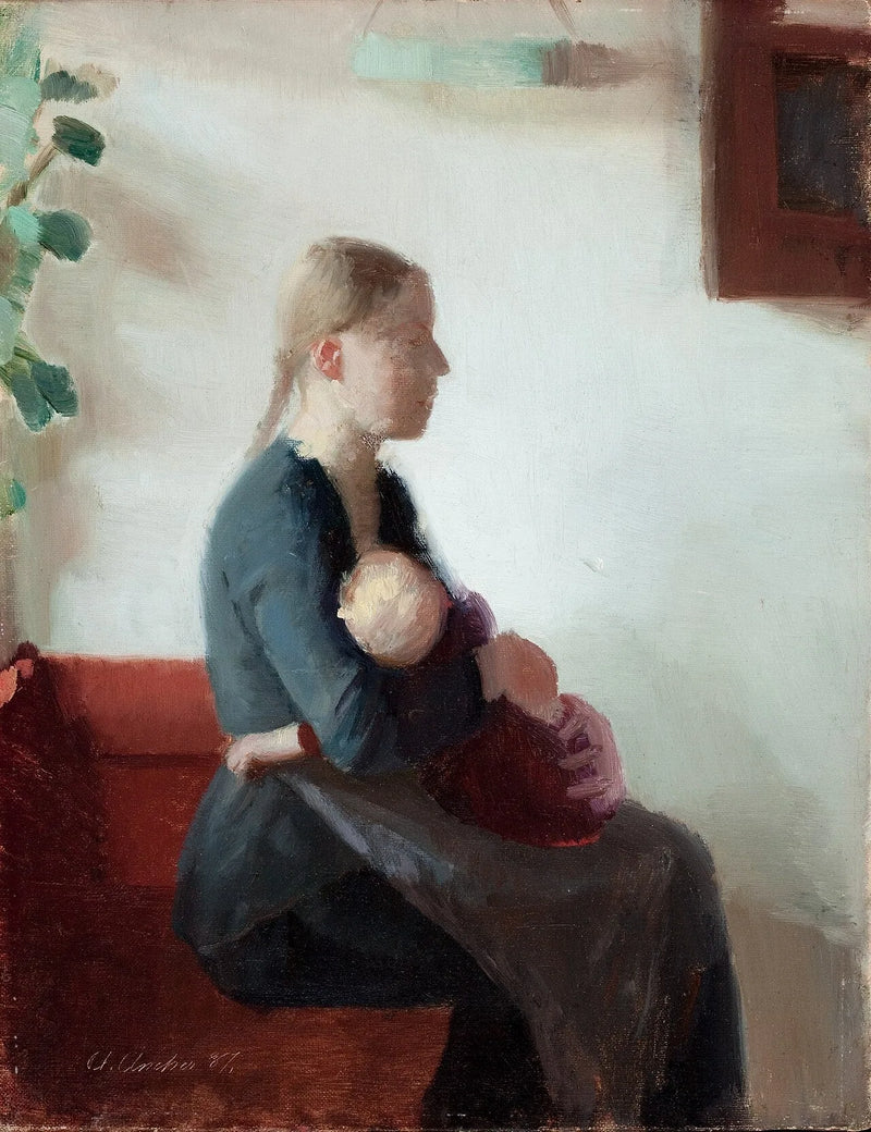 Nuori äiti lapsensa kanssa - Anna Ancher