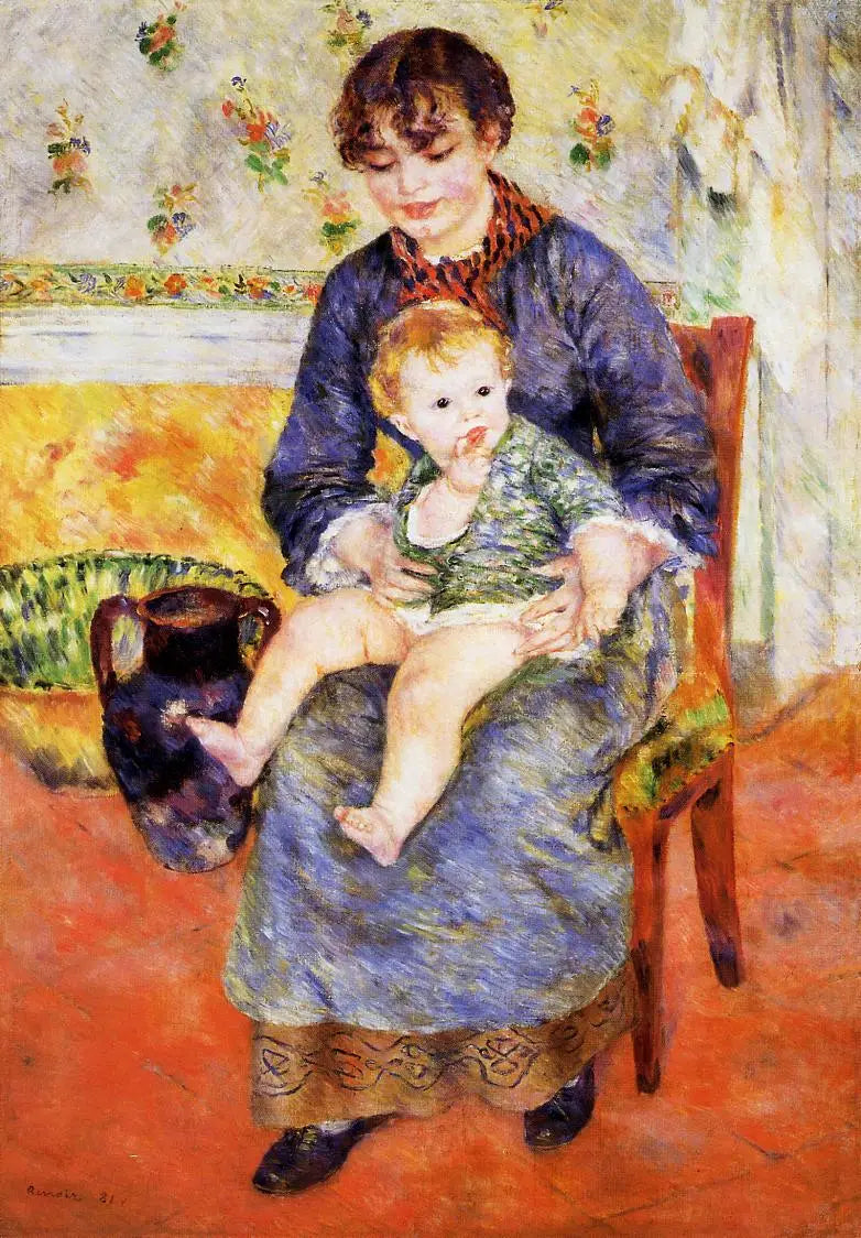 Nuori Äiti - Pierre-Auguste Renoir