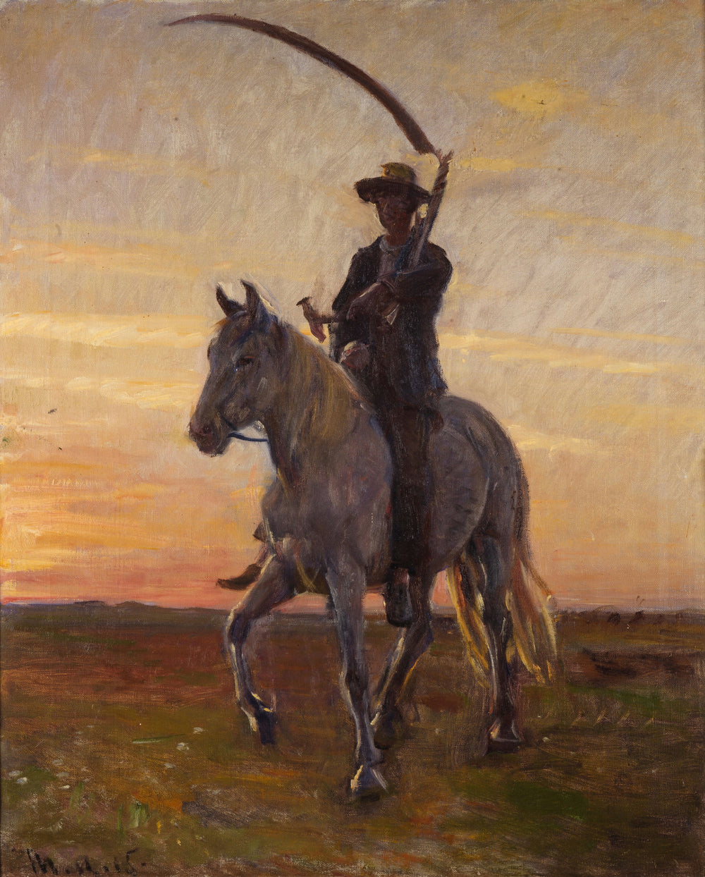 Jeune moissonneur rentrant chez lui à pied. - Michael Peter Ancher image 1 copie de tableau peinte à la main