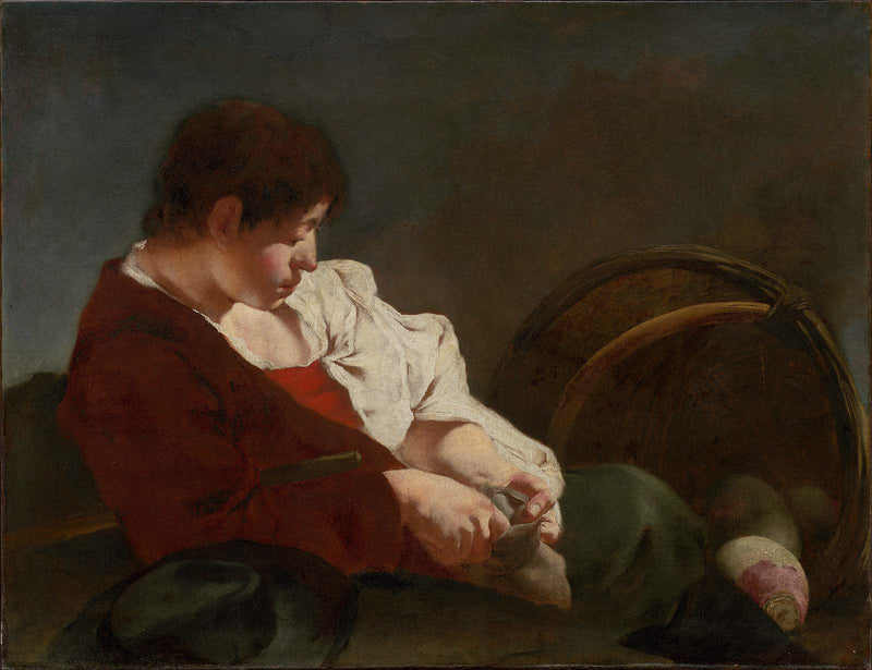 Nuori maanviljelijä markkinoilla - Giovanni Battista Piazzetta