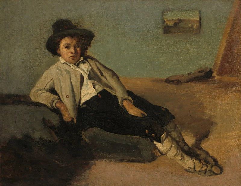 Nuori italialainen maanviljelijä - Jean-Baptiste Camille Corot