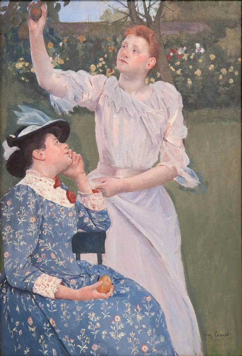 Nuoria naisia hedelmiä poimimassa - Mary Cassatt