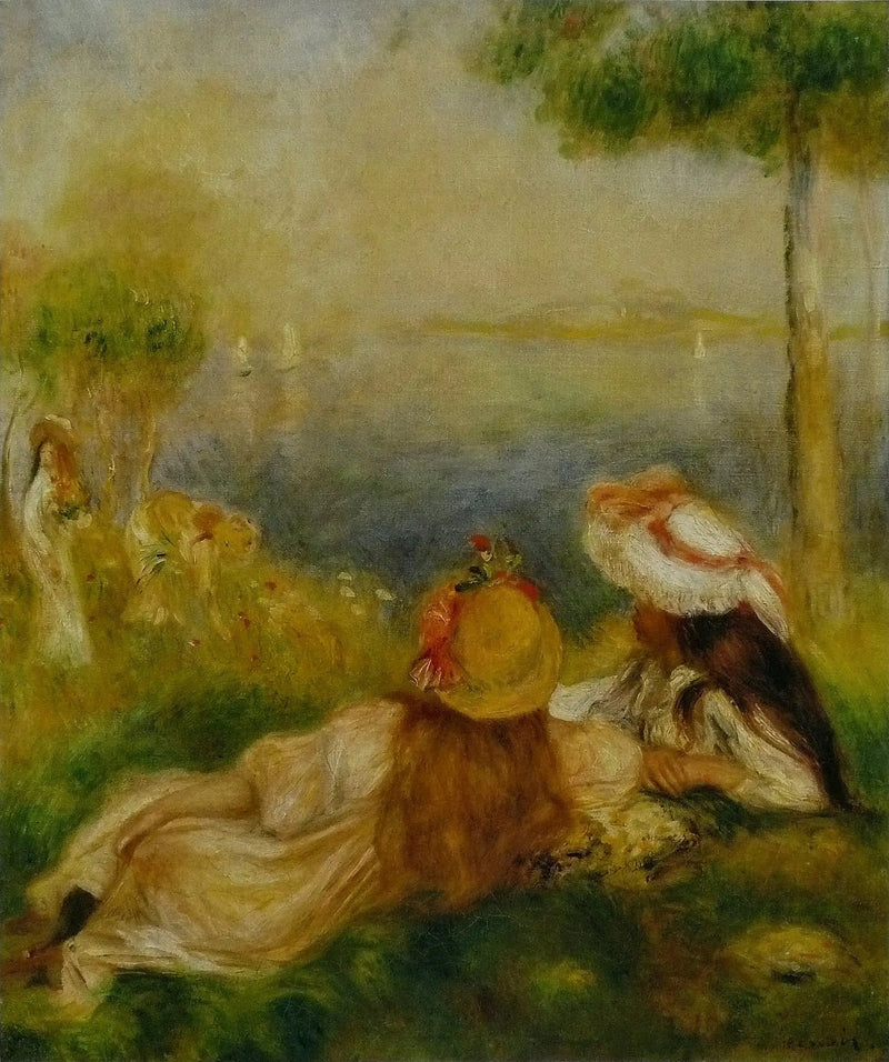 Nuoria tyttöjä meren rannalla - Pierre-Auguste Renoir