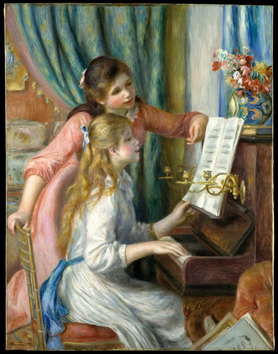 Nuoret tytöt pianolla - Pierre-Auguste Renoir