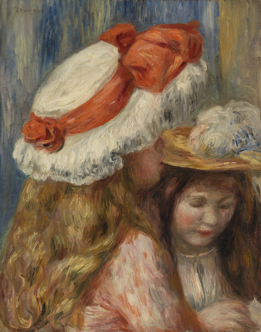 Hattupäiset tytöt (Jeunes filles aux chapeaux) - Pierre-Auguste Renoir