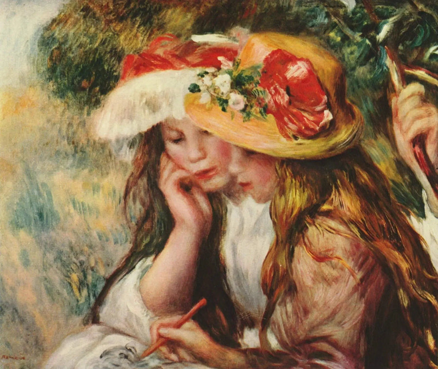 Nuoret tytöt piirtämässä - Pierre-Auguste Renoir
