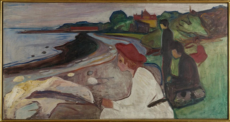 Nuoret ihmiset rannalla (Frise Linde) - Edvard Munch