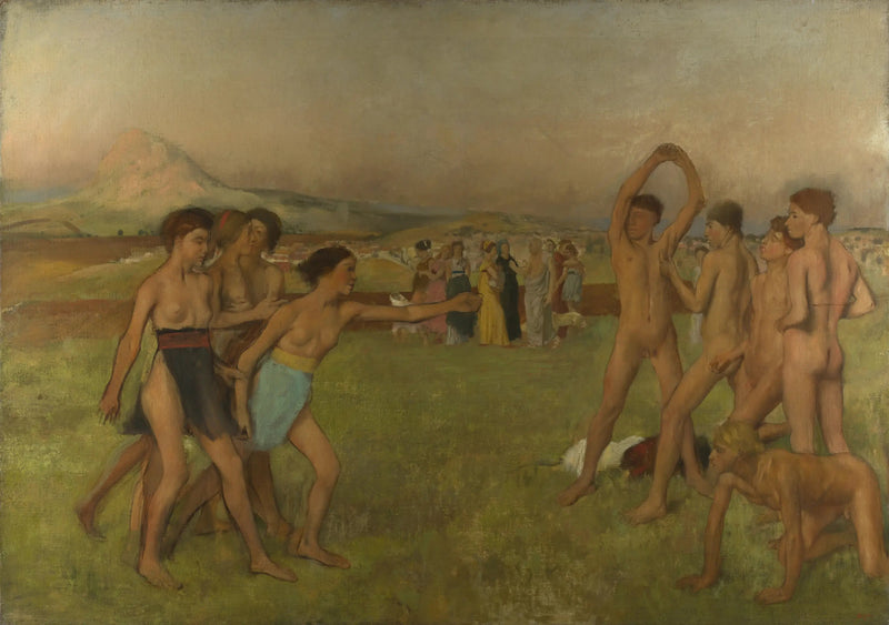 Nuoret spartalaiset harjoituksessa - Edgar Degas