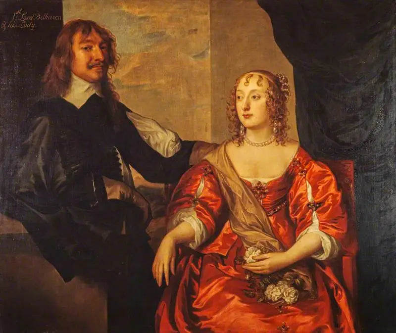 John Hamilton, 1. baroni Belhaven, kuollut 1679. Royalisti (vaimonsa Margaret Hamiltonin kanssa) - Antoine van Dyck