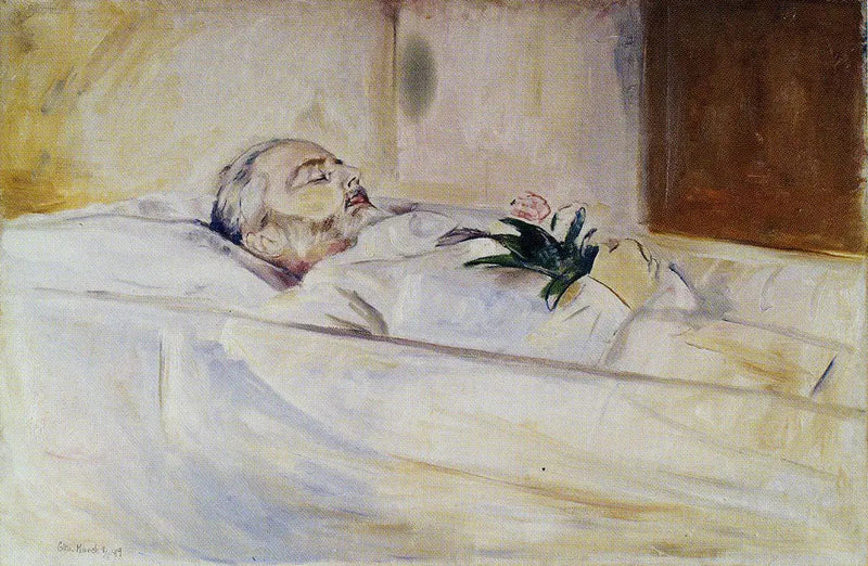 John Hazeland kuolinvuoteellaan - Edvard Munch