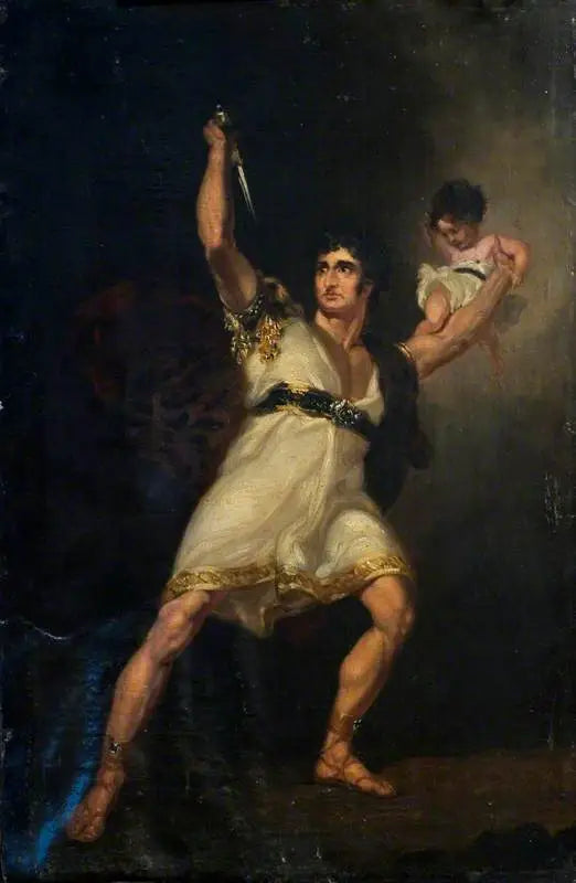 John Philip Kemble (1757–1823), roolissa Rolla teoksessa « Pizarro » sovittanut Richard Brinsley Sheridanin « Die Spanier in Peru » August Friedrich Ferdinand von Kotzebuen teoksesta - Thomas Lawrence