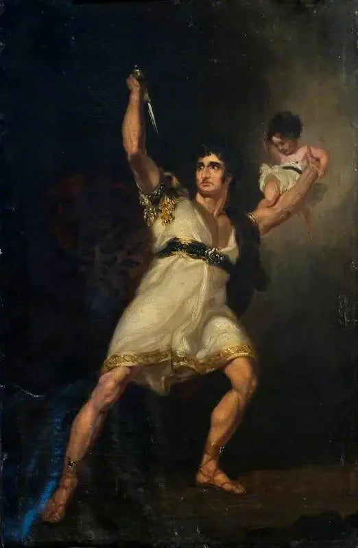 John Philip Kemble (1757–1823), roolissa Rolla teoksessa « Pizarro » sovittanut Richard Brinsley Sheridanin « Die Spanier in Peru » August Friedrich Ferdinand von Kotzebuen teoksesta - Thomas Lawrence